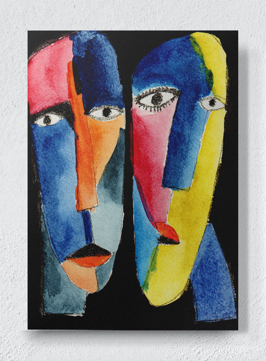 CHROMATIC VISAGES - Unframed canvas