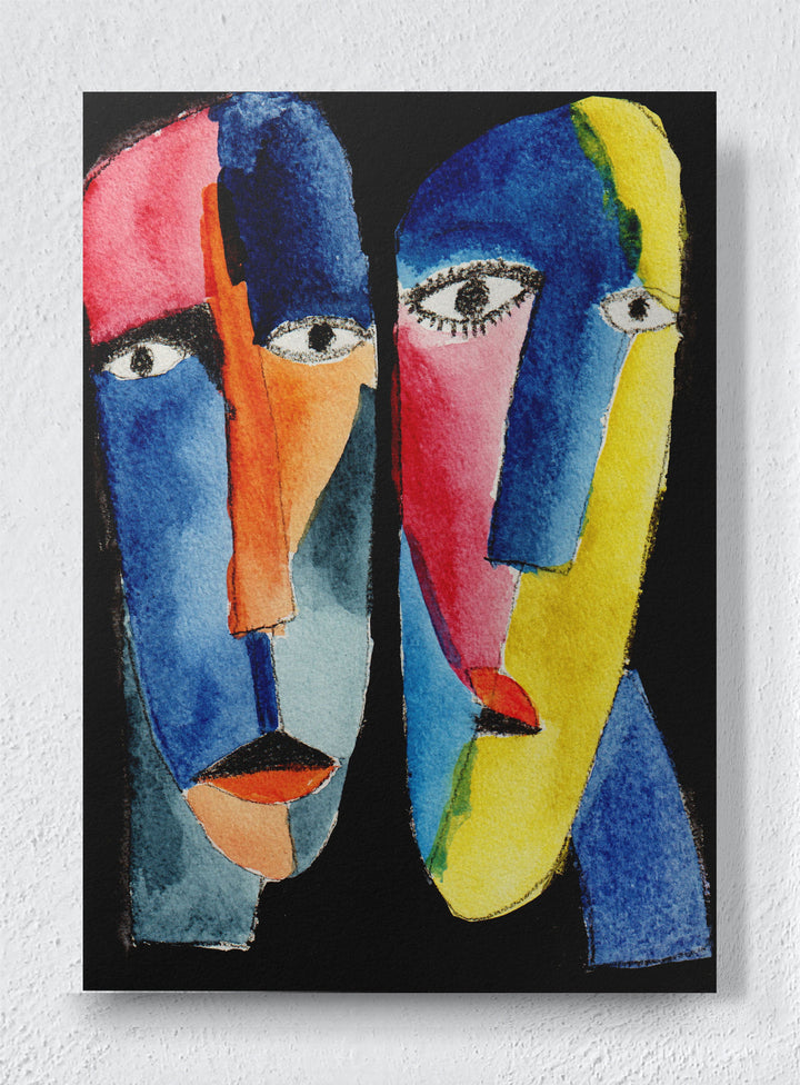 CHROMATIC VISAGES - Unframed canvas