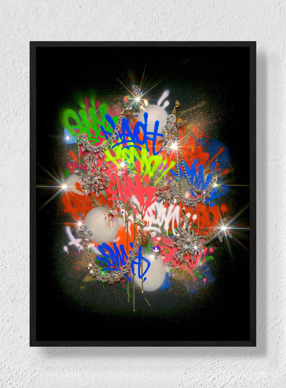 CITY INSIDE A SPARK - Black Frame
