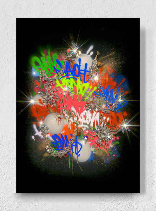 CITY INSIDE A SPARK - Unframed canvas