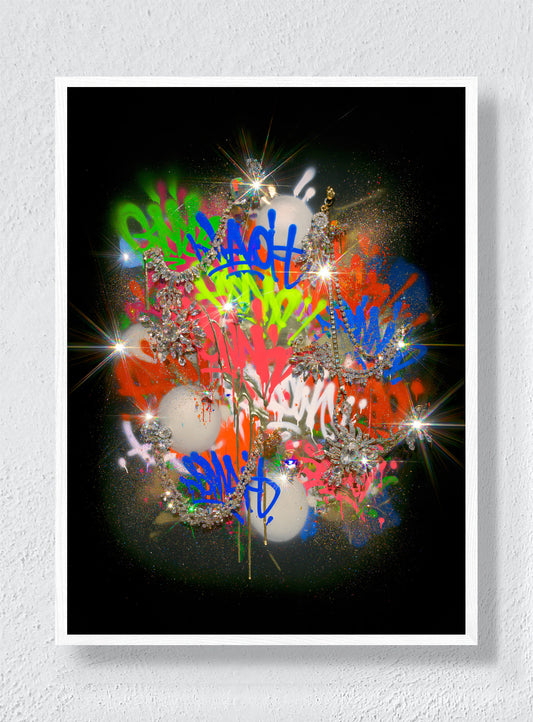 CITY INSIDE A SPARK - White Frame