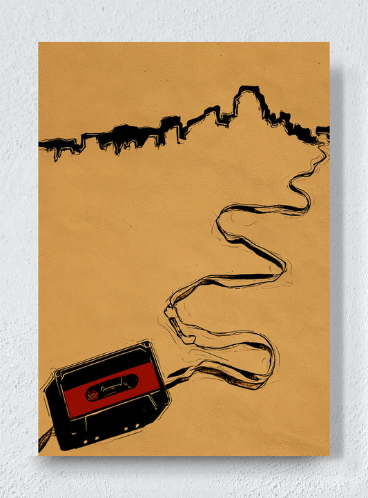 CITY ON TAPE - Unframed canvas