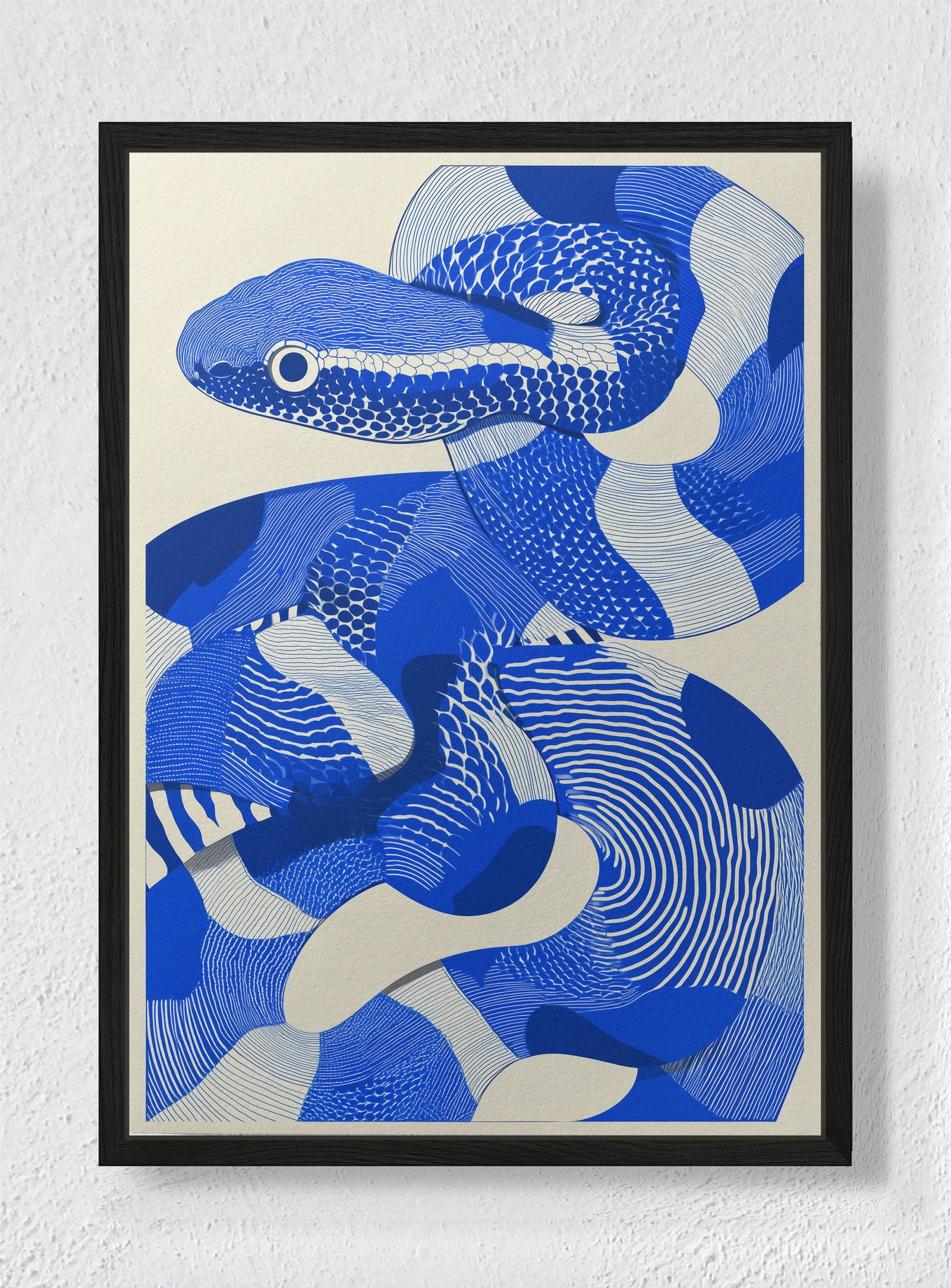 COILED LABYRINTH - Black frame canvas