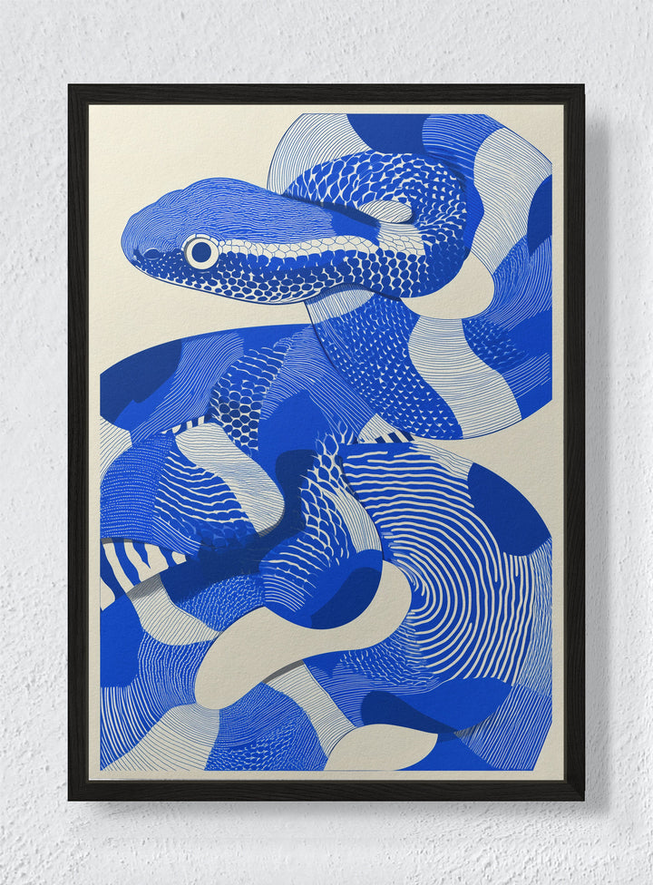 COILED LABYRINTH - Black frame canvas