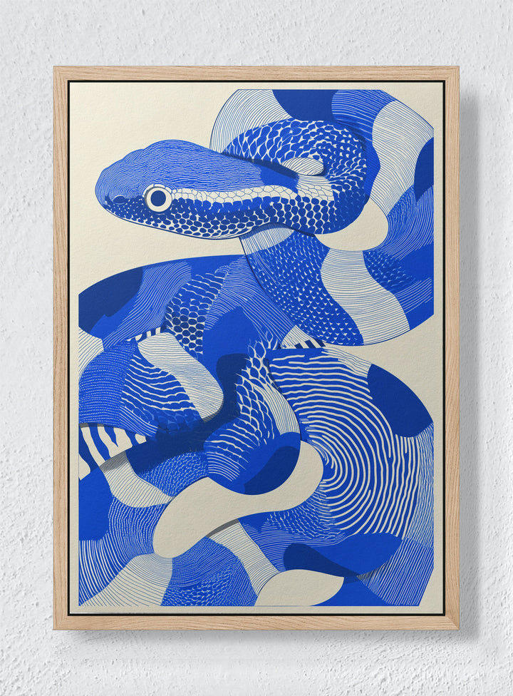 COILED LABYRINTH - Natural frame canvas