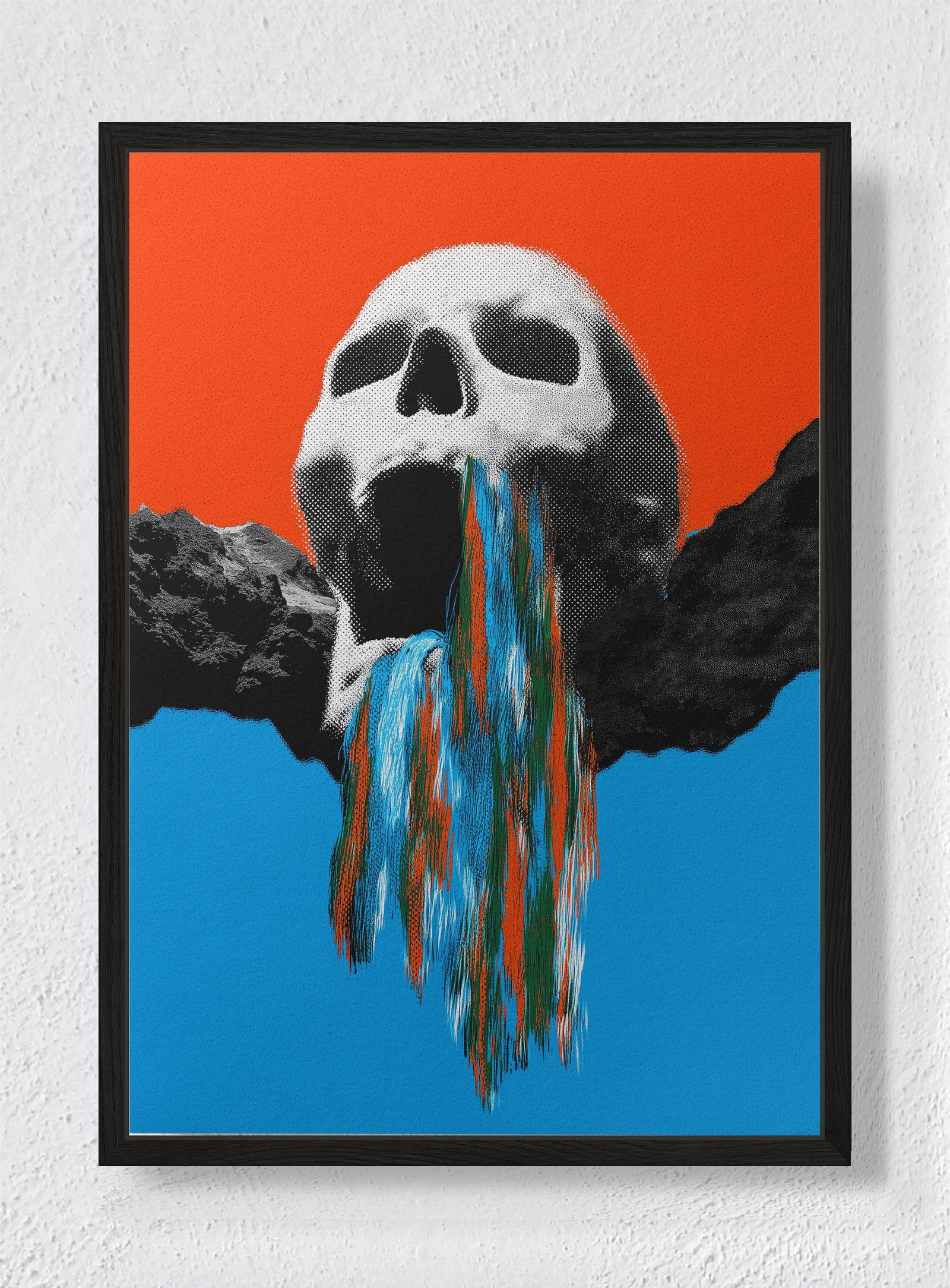 COLORFUL DEMISE - Black frame canvas