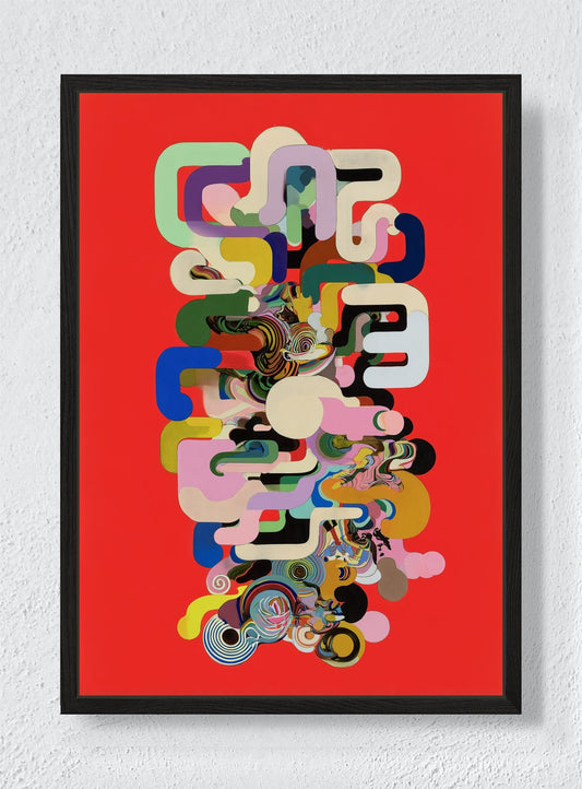 COLOUR TAKES THE LONG WAY - Black frame canvas