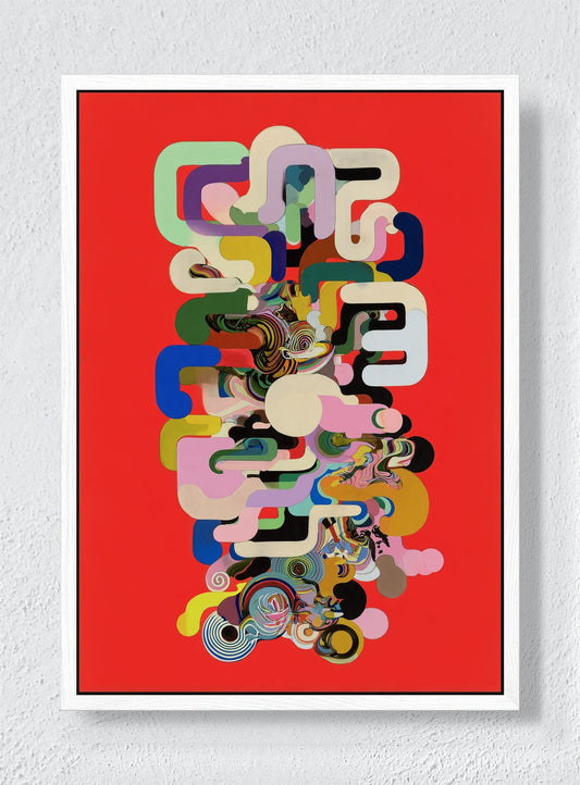 COLOUR TAKES THE LONG WAY - White frame canvas