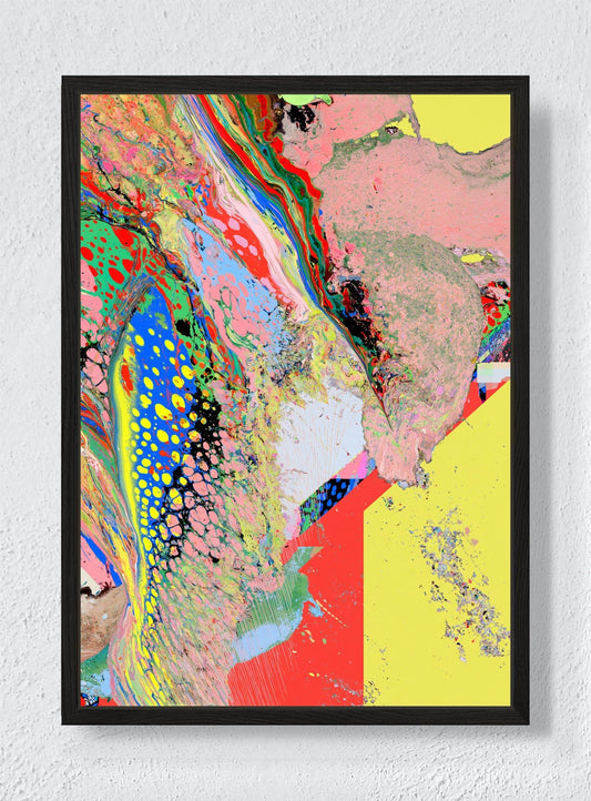 COLOUR WITHOUT A MAP - Black frame canvas