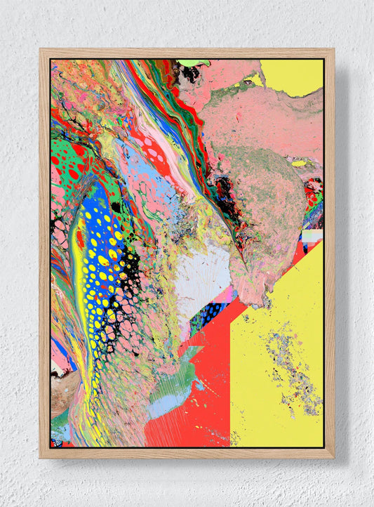 COLOUR WITHOUT A MAP - Natural frame canvas