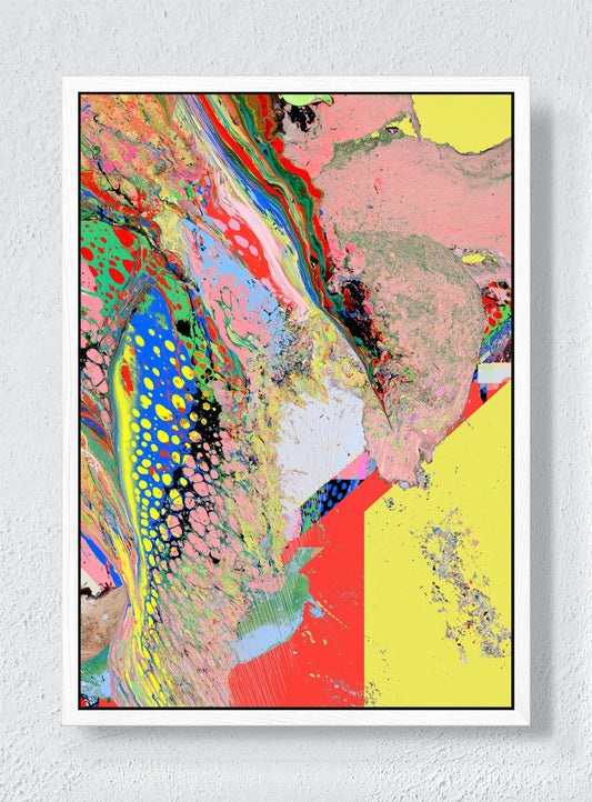 COLOUR WITHOUT A MAP - White frame canvas