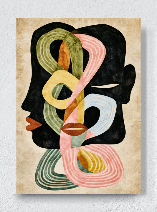 CONVERSATION IN COLOUR - Unframed canvas