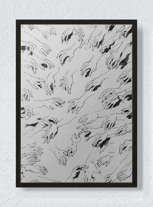 CROWD SURF - Black frame canvas