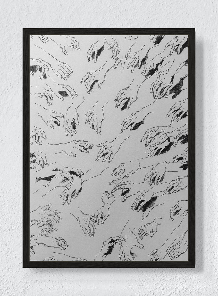 CROWD SURF - Black frame canvas