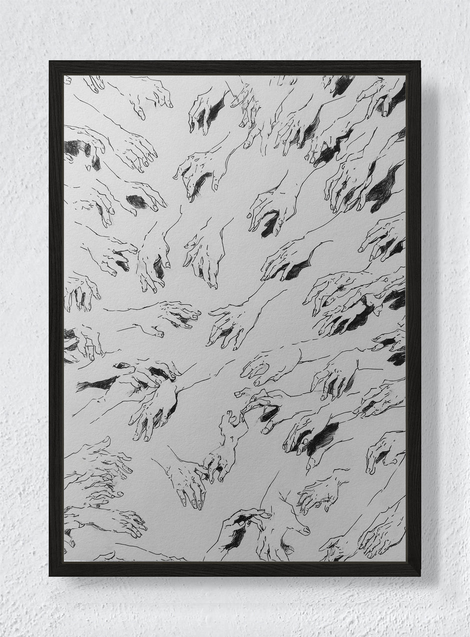 CROWD SURF - Black frame canvas