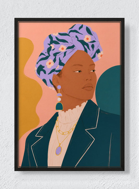 CROWNED - Black frame canvas