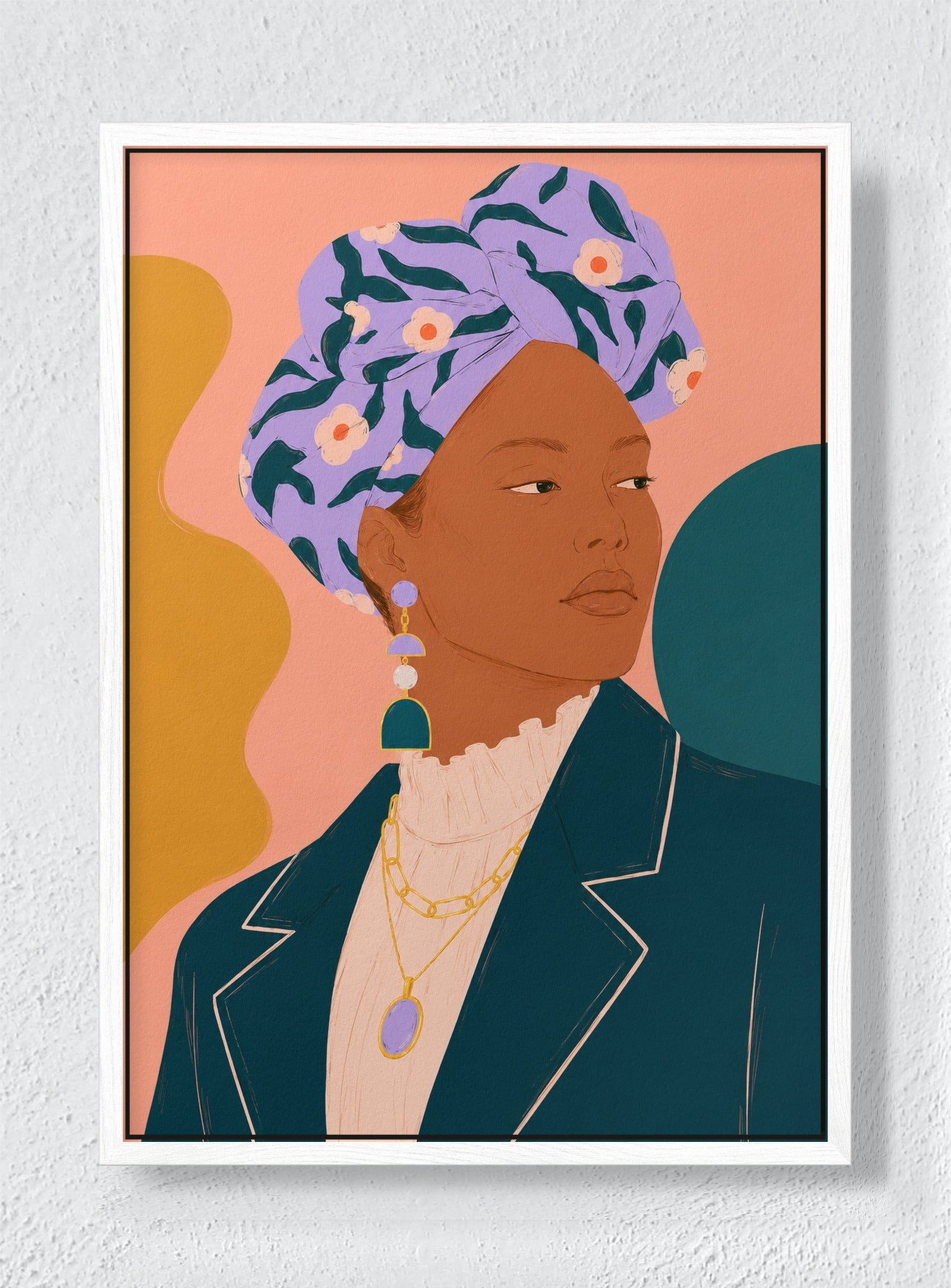 CROWNED - White frame canvas