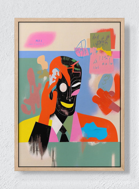CUT & PASTE - Natural frame canvas
