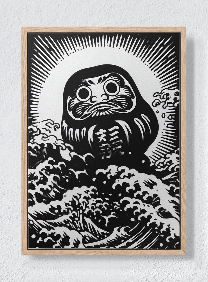 DARUMA'S VOYAGE - Natural frame canvas