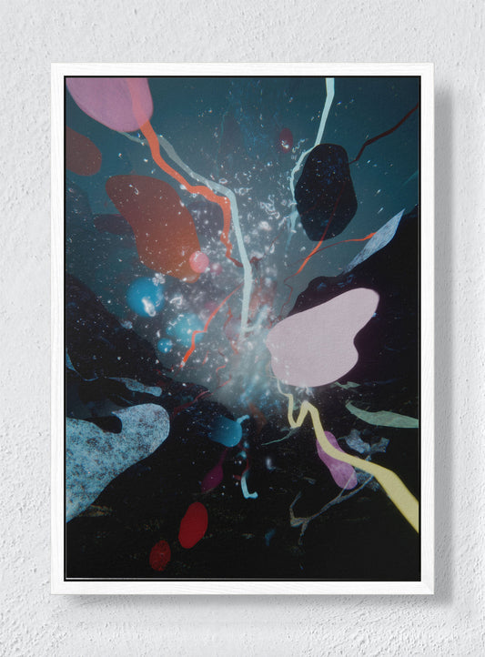 DEEP SPACE DREAM - White frame canvas