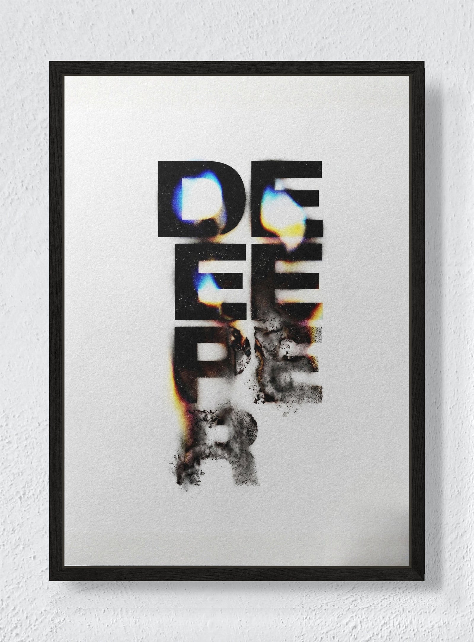 DEEPER - Black frame canvas