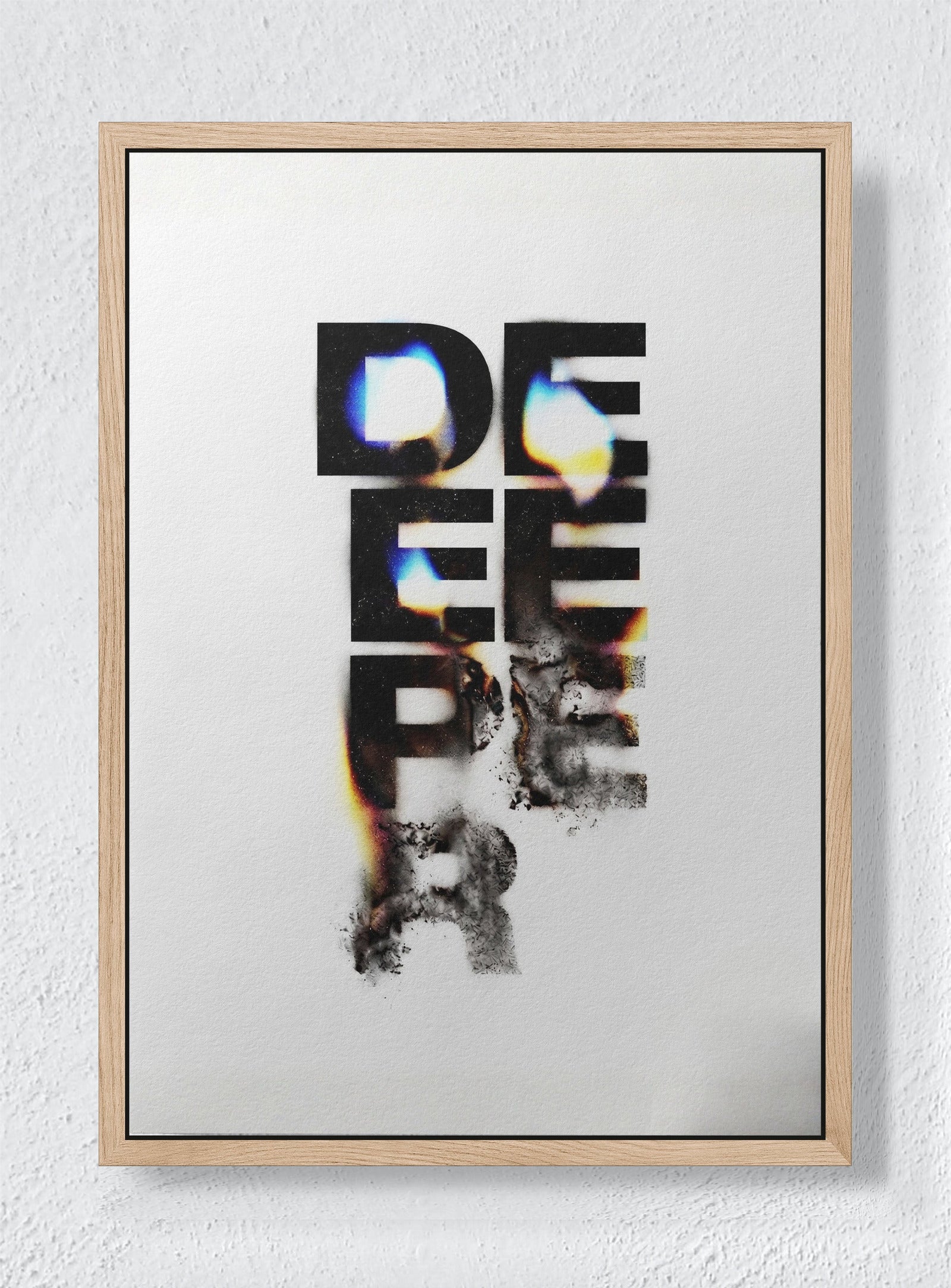 DEEPER - Natural frame canvas