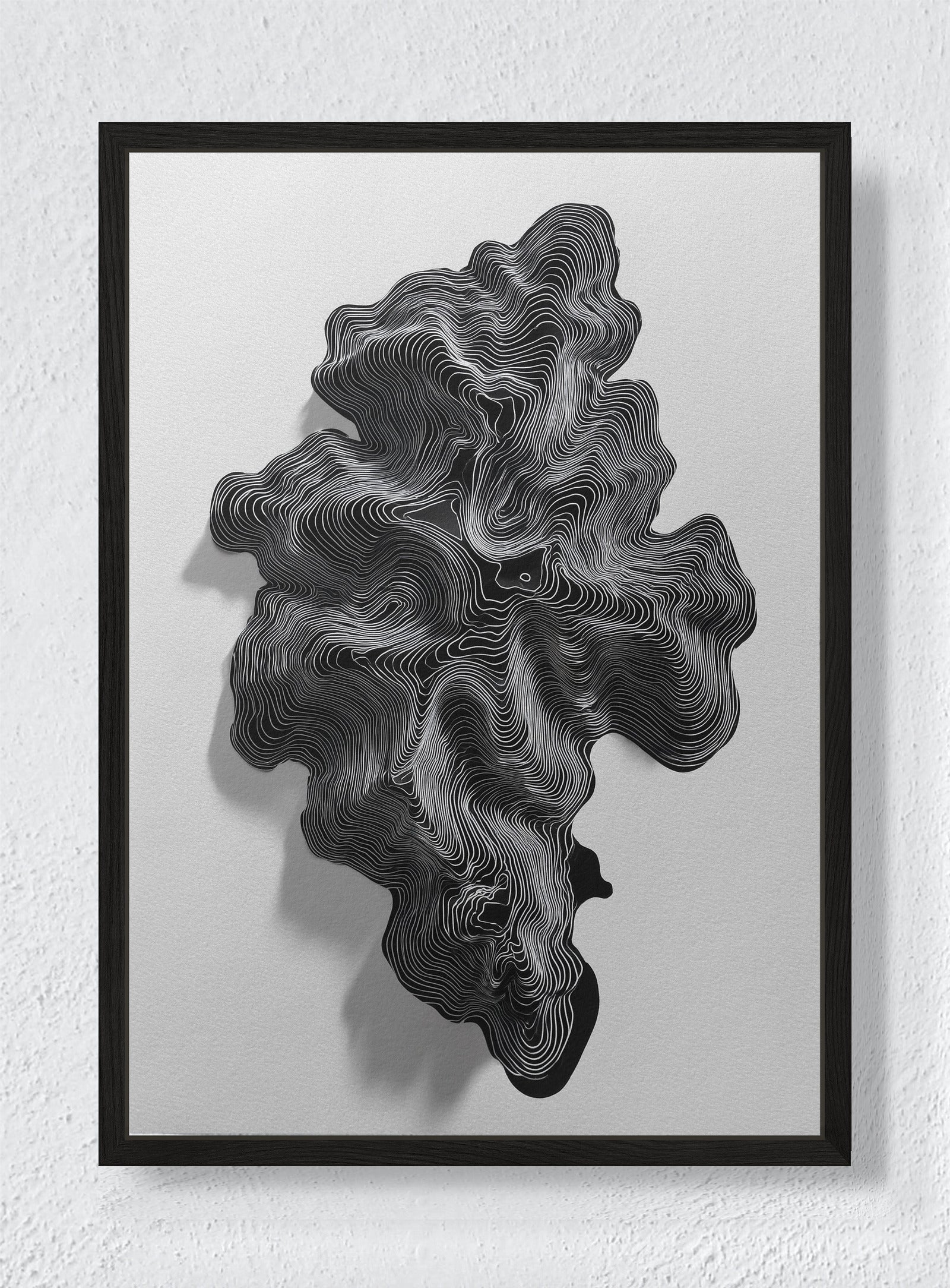 DESERT CURVE - Black frame canvas