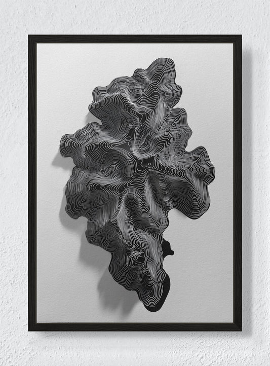 DESERT CURVE - Black frame canvas