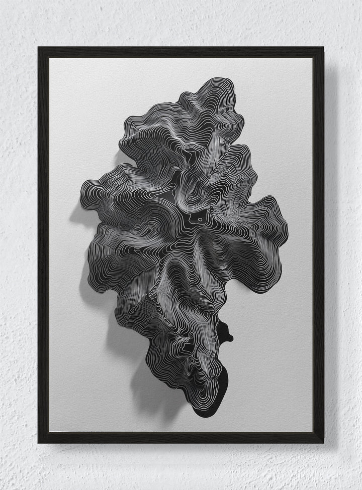 DESERT CURVE - Black frame canvas