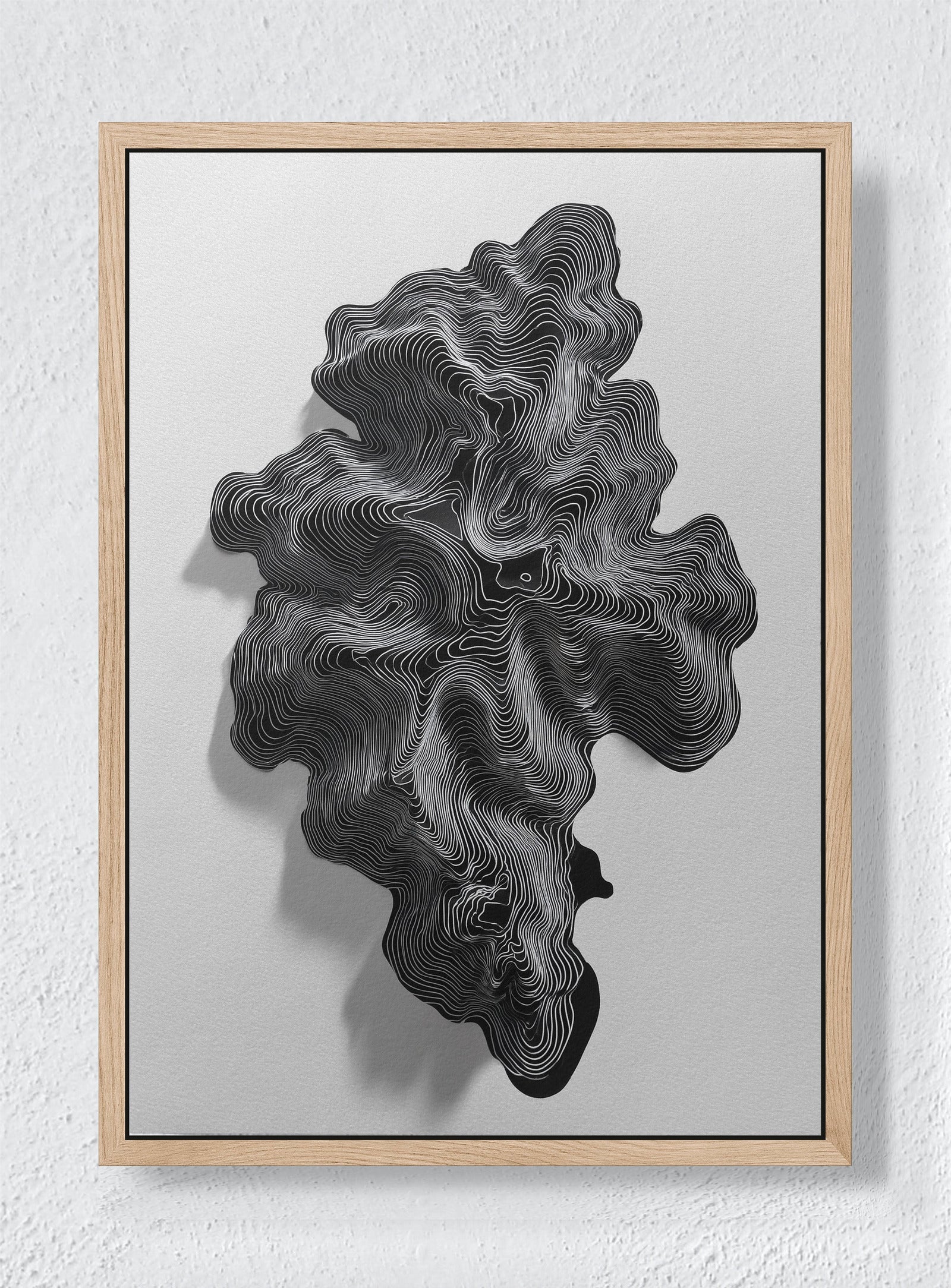 DESERT CURVE - Natural frame canvas
