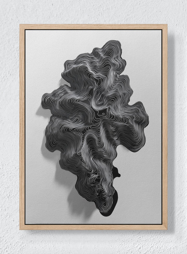DESERT CURVE - Natural frame canvas