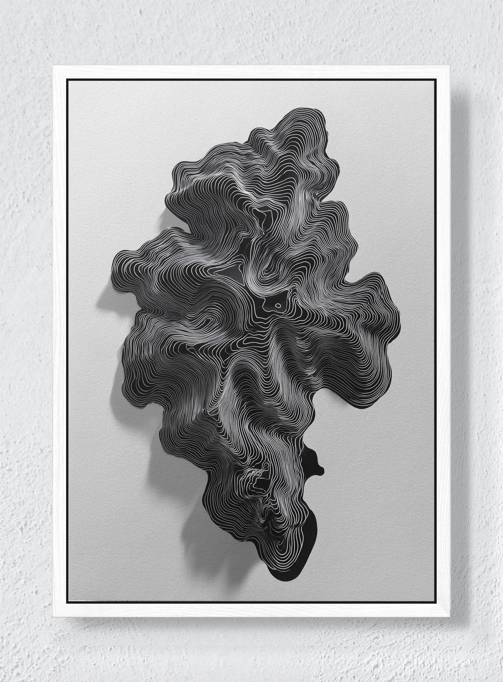 DESERT CURVE - White frame canvas