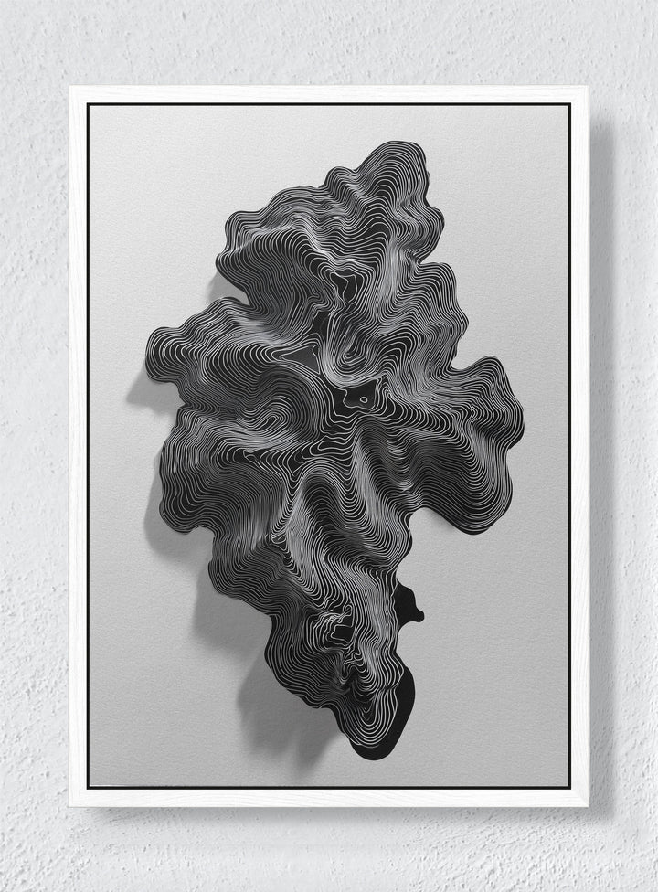 DESERT CURVE - White frame canvas