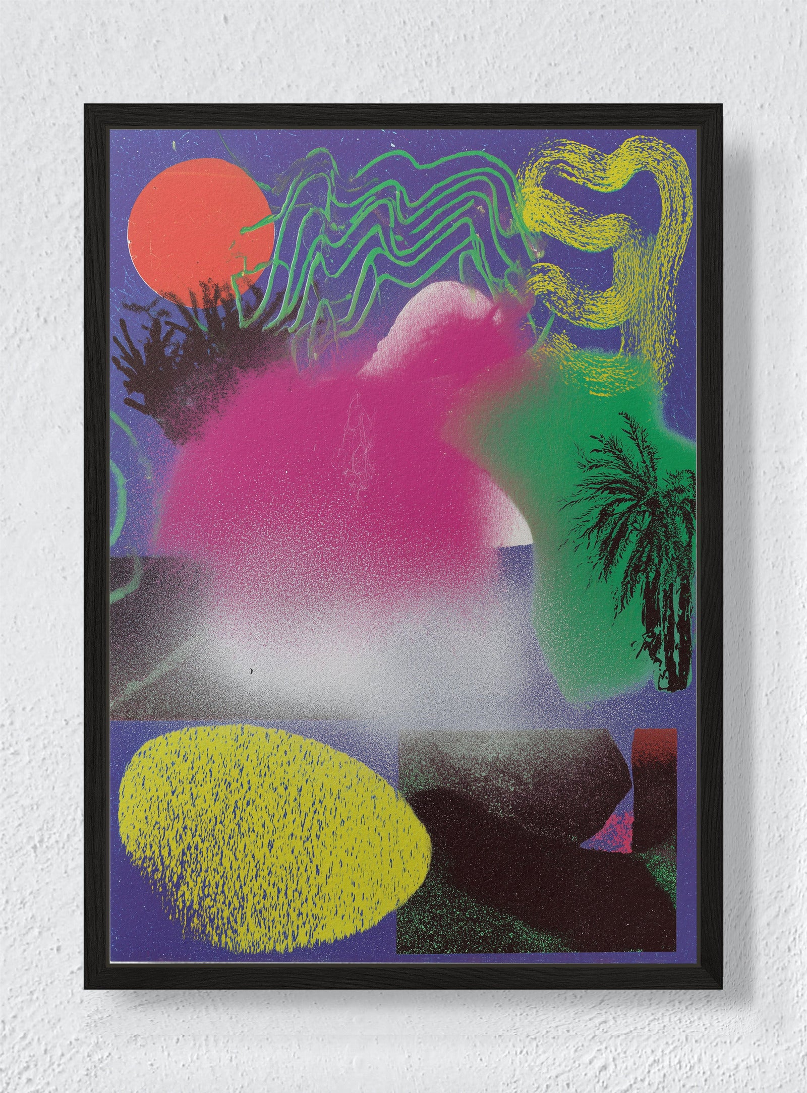 DIGITAL NOISE SCAPE - Black frame canvas