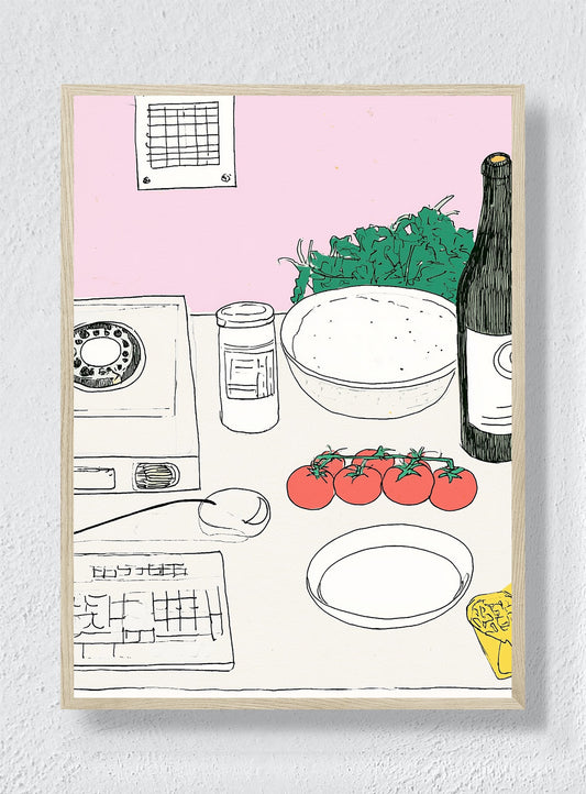 DINNER BEFORE THE PHONE RINGS - Natural Frame