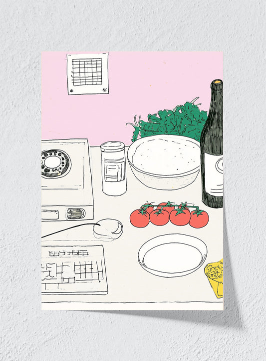 DINNER BEFORE THE PHONE RINGS - Unframed