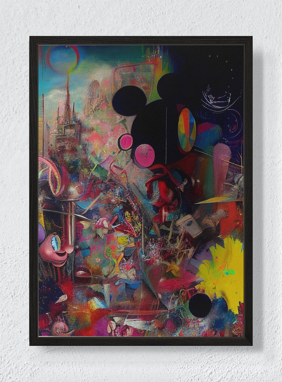 DREAM CITY - Black frame canvas