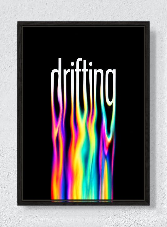 DRIFTING - Black frame canvas