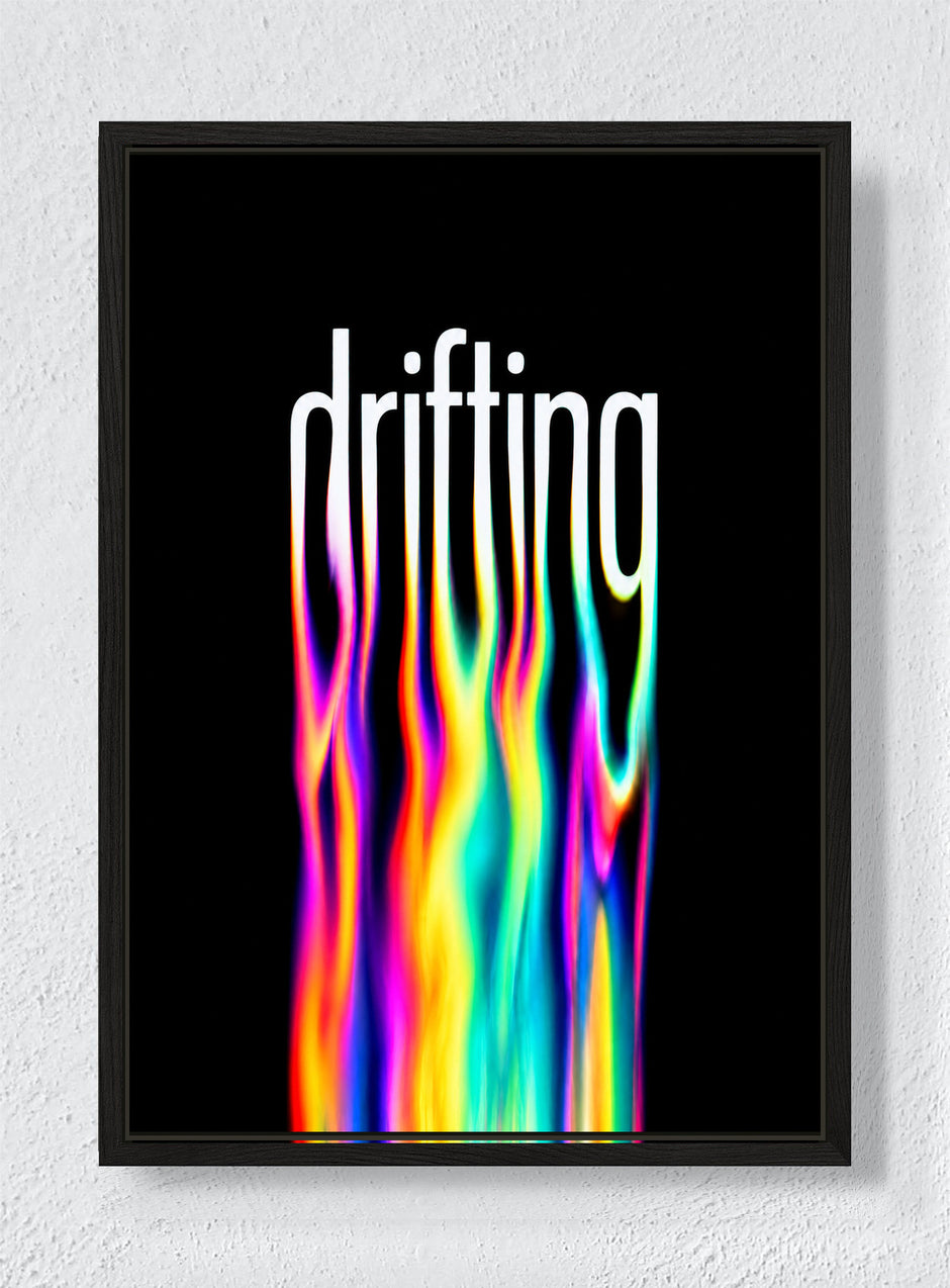 DRIFTING - Black frame canvas