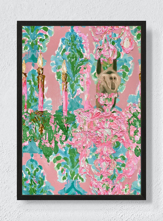 EARS AMONG THE PETALS - Black frame canvas