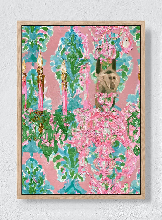 EARS AMONG THE PETALS - Natural frame canvas