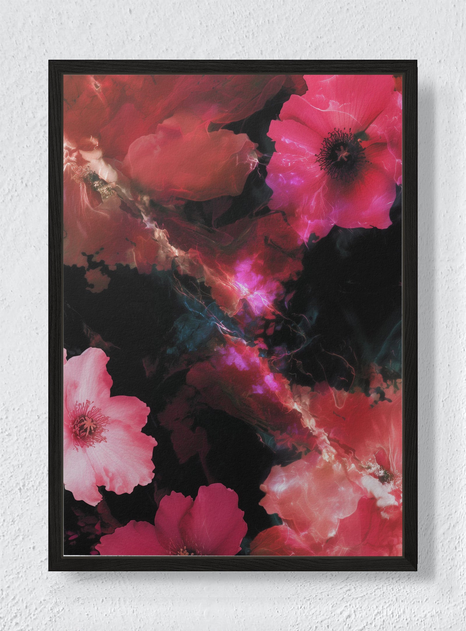 ELECTRIC BOTANICA - Black frame canvas