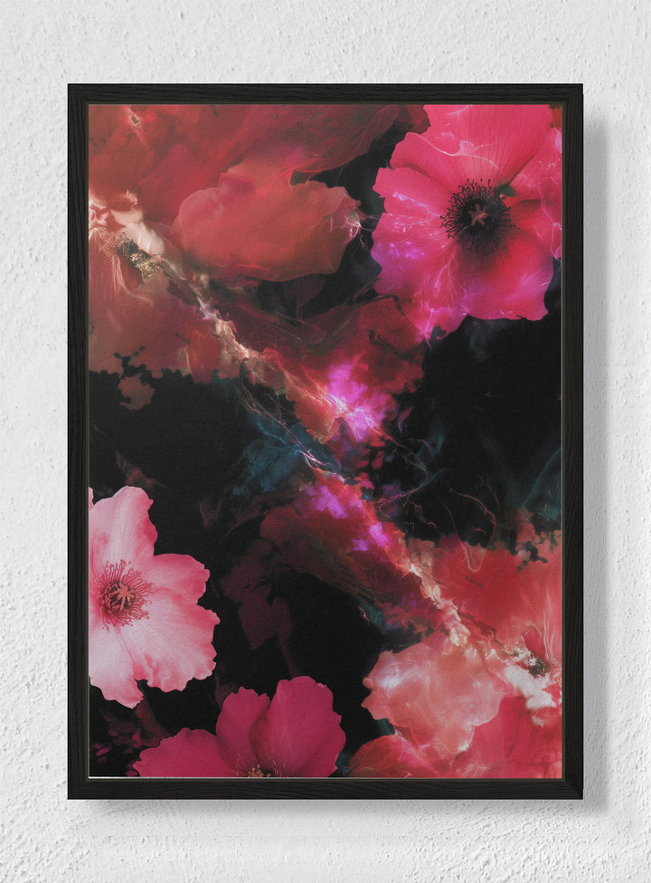 ELECTRIC BOTANICA - Black frame canvas