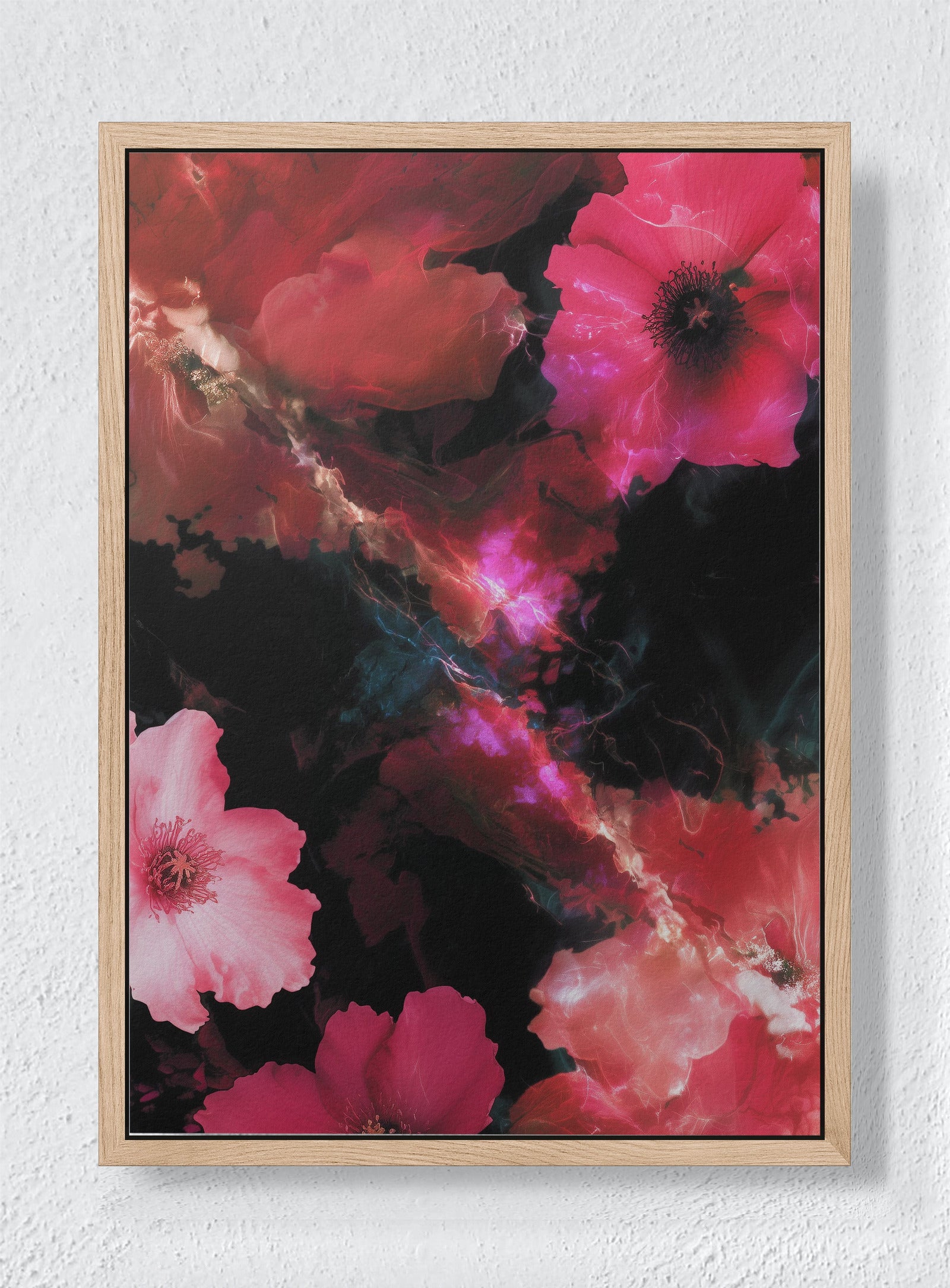 ELECTRIC BOTANICA - Natural frame canvas