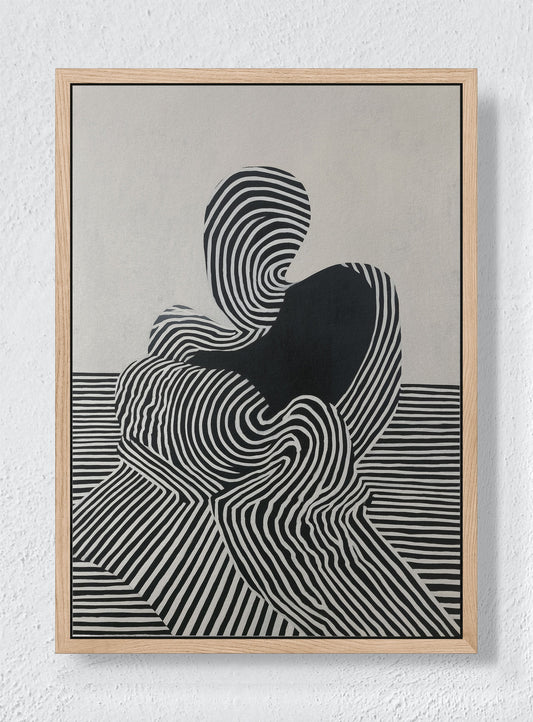 ELECTRIC TIDE - Natural frame canvas