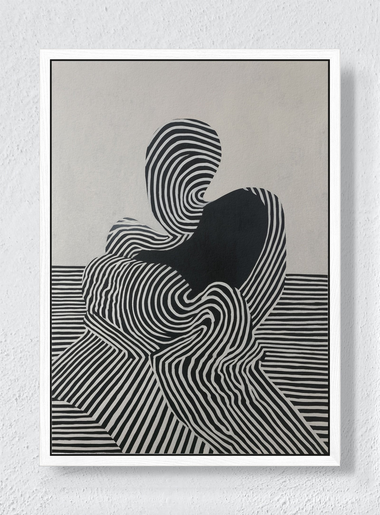 ELECTRIC TIDE - White frame canvas