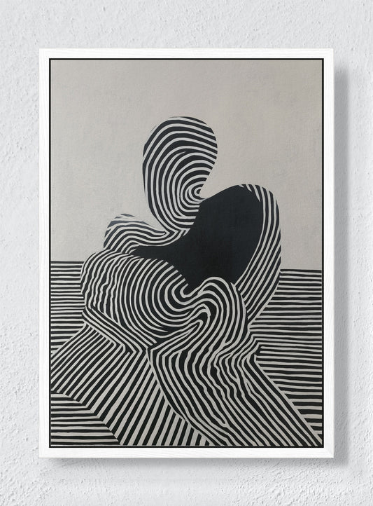 ELECTRIC TIDE - White frame canvas