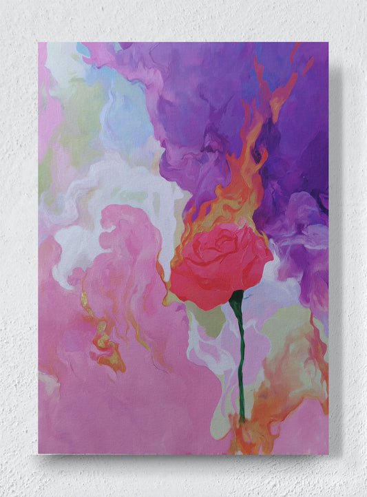 EMBER FLOWER - Unframed canvas
