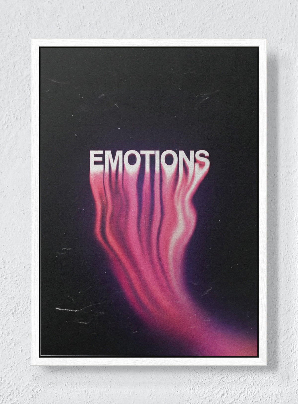 EMOTIONS - White frame canvas