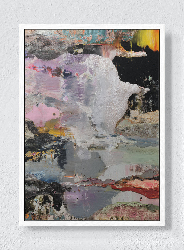 EROSION OF A DREAMSCAPE - White frame canvas